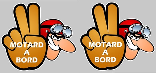 Stickers attention motard a - stickers,