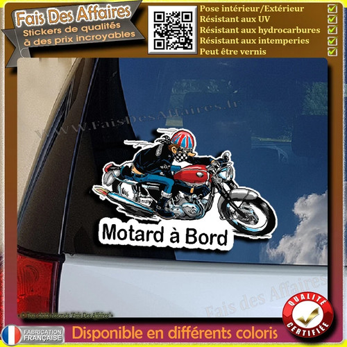 Stickers autocollant motard - motard, à