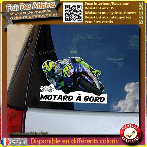 Stickers autocollant motard - motard, à