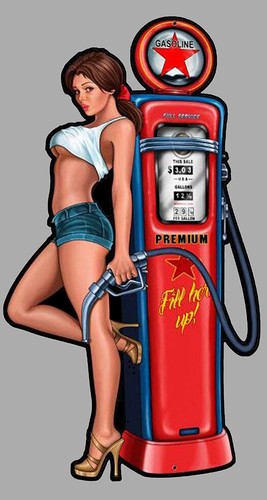 Autocollant pinup gasoline - pinup,