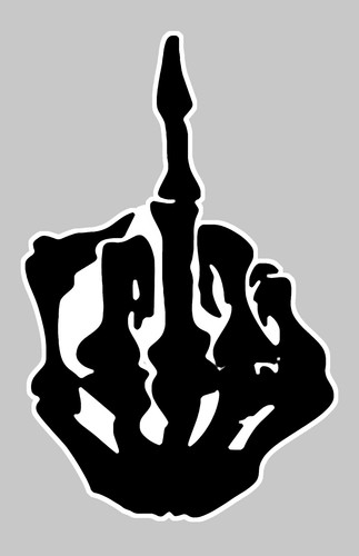 Sticker doigt honneur - sticker, d'honneur