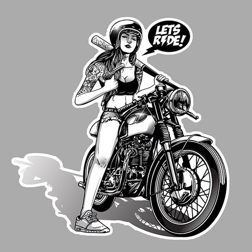 Let ride moto custom - moto, biker