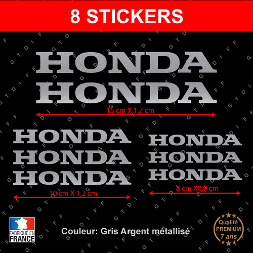 Stickers honda argent - stickers,