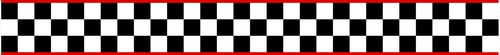 Bande damiers filets rouge - bande,