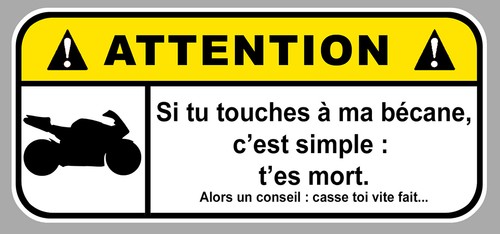 Danger moto pas - moto,