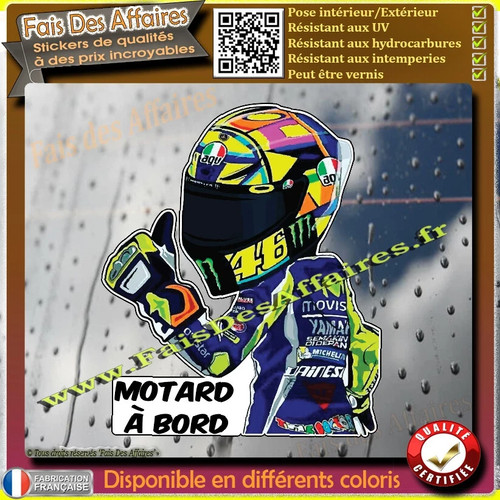 Stickers autocollant motard - motard, à