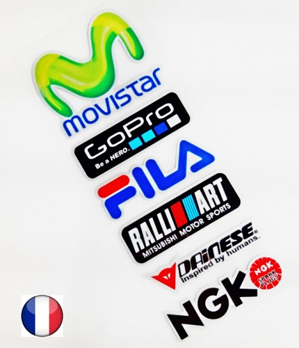 Autocollant sponsors moto - autocollant,