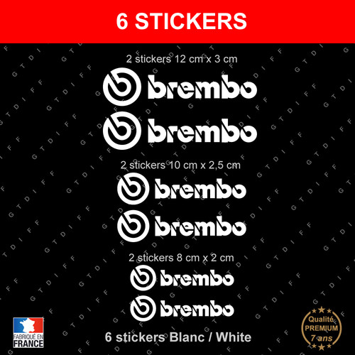 Stickers brembo blanc - stickers,
