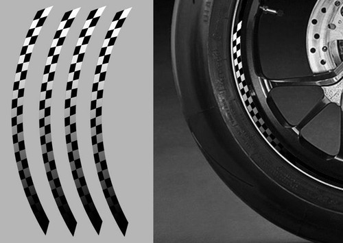 Stickers damiers roue - 4,