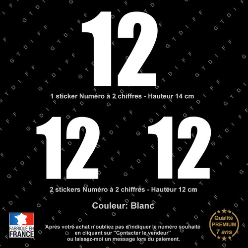 Stickers numéro chiffres - numéro, 2
