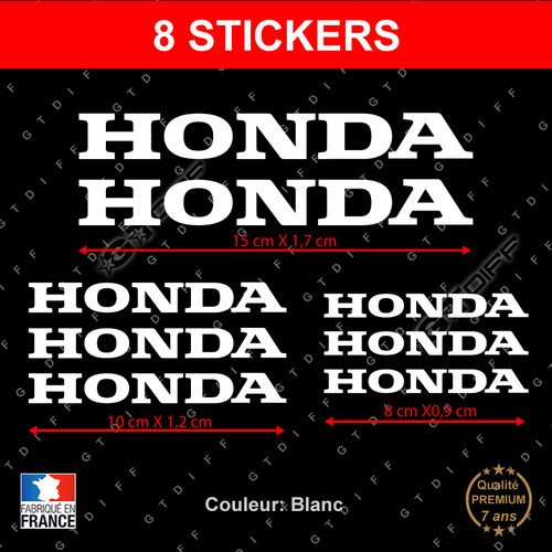 Stickers honda blanc - 8,